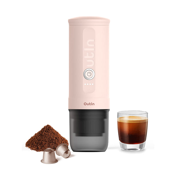 OutIn Nano Portable Espresso Machine (Rose Quartz) X BCRF Gift Set - Monkeyboard Coffee