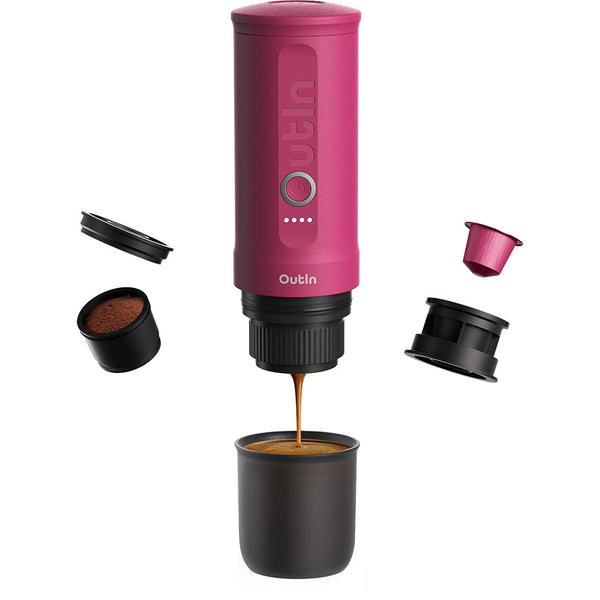 OutIn Nano Portable Espresso Machine (Fuchsia Pink) - Monkeyboard Coffee