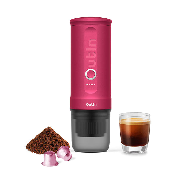OutIn Nano Portable Espresso Machine (Fuchsia Pink) - Monkeyboard Coffee