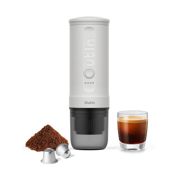 OutIn Nano Portable Espresso Machine (Pearl White) - Monkeyboard Coffee