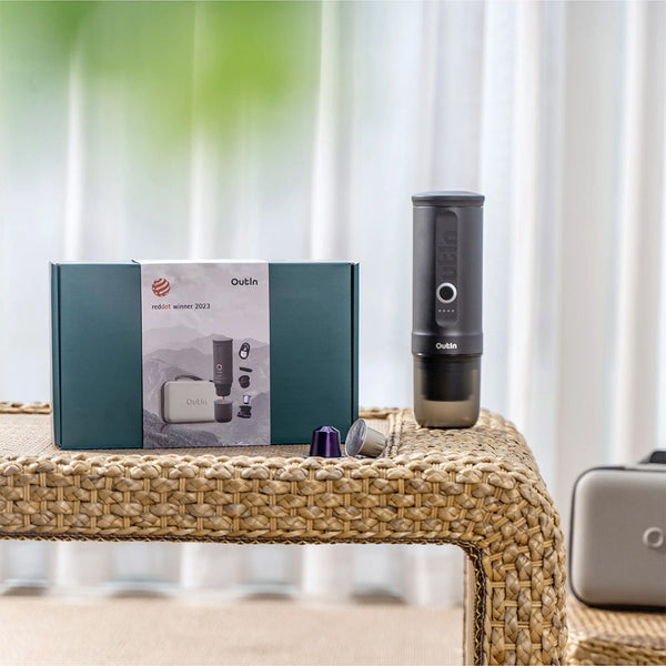 OutIn Traveler Nano Portable Espresso Machine Gift Set (Space Grey) - Monkeyboard Coffee