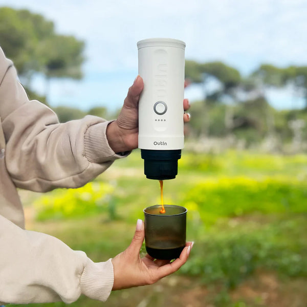 OutIn Nano Portable Espresso Machine (Pearl White) - Monkeyboard Coffee